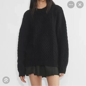 Aritzia Sunday Best Wool Blend Cable Knit Sweater